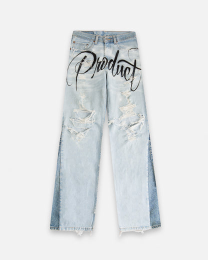 Product品 Classic Airbrushed Cloud Denim Plain Pocket