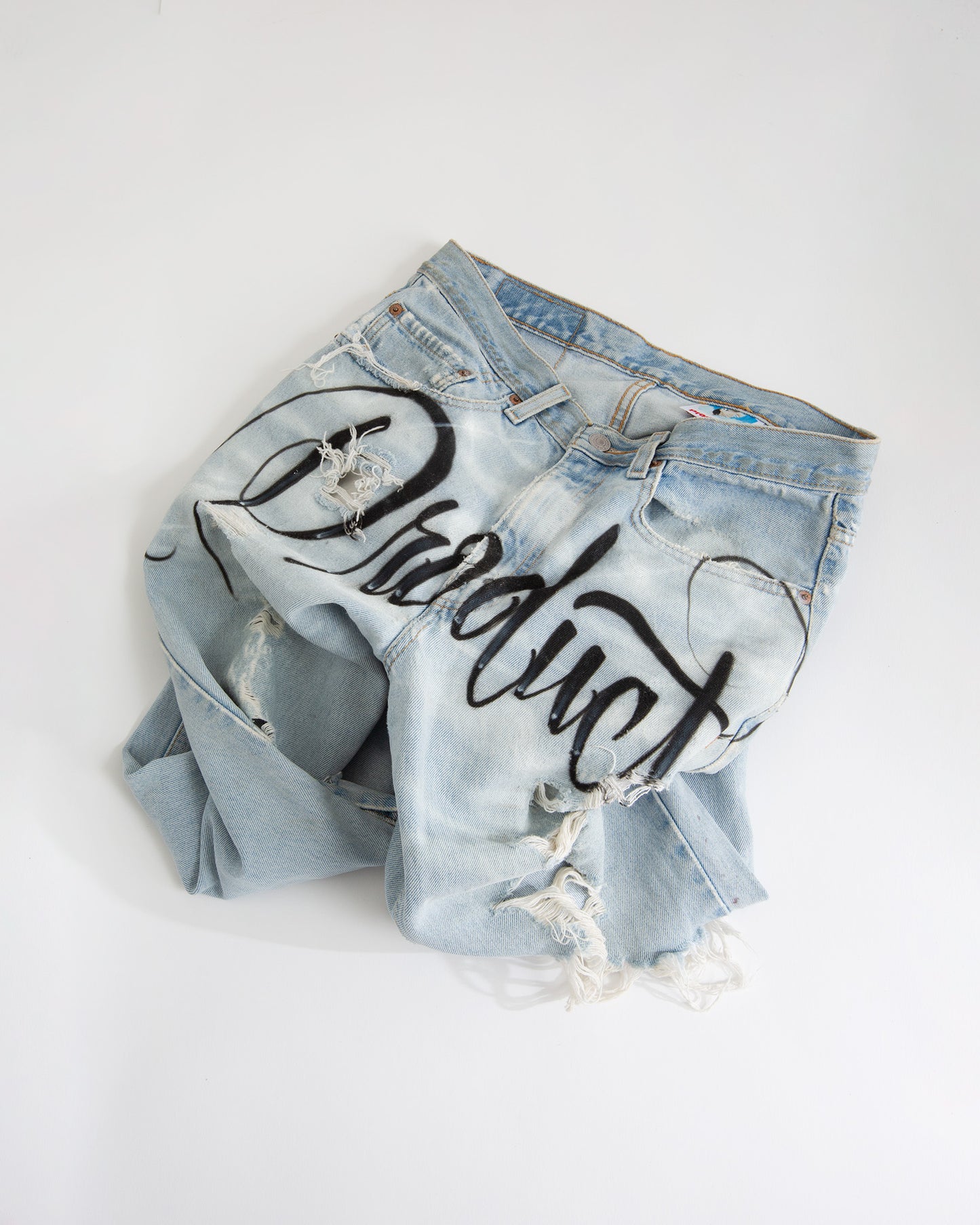 Product品 Classic Airbrushed Cloud Denim Plain Pocket