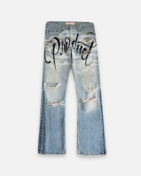 Product品 Classic Airbrushed Cloud Denim Plain Pocket